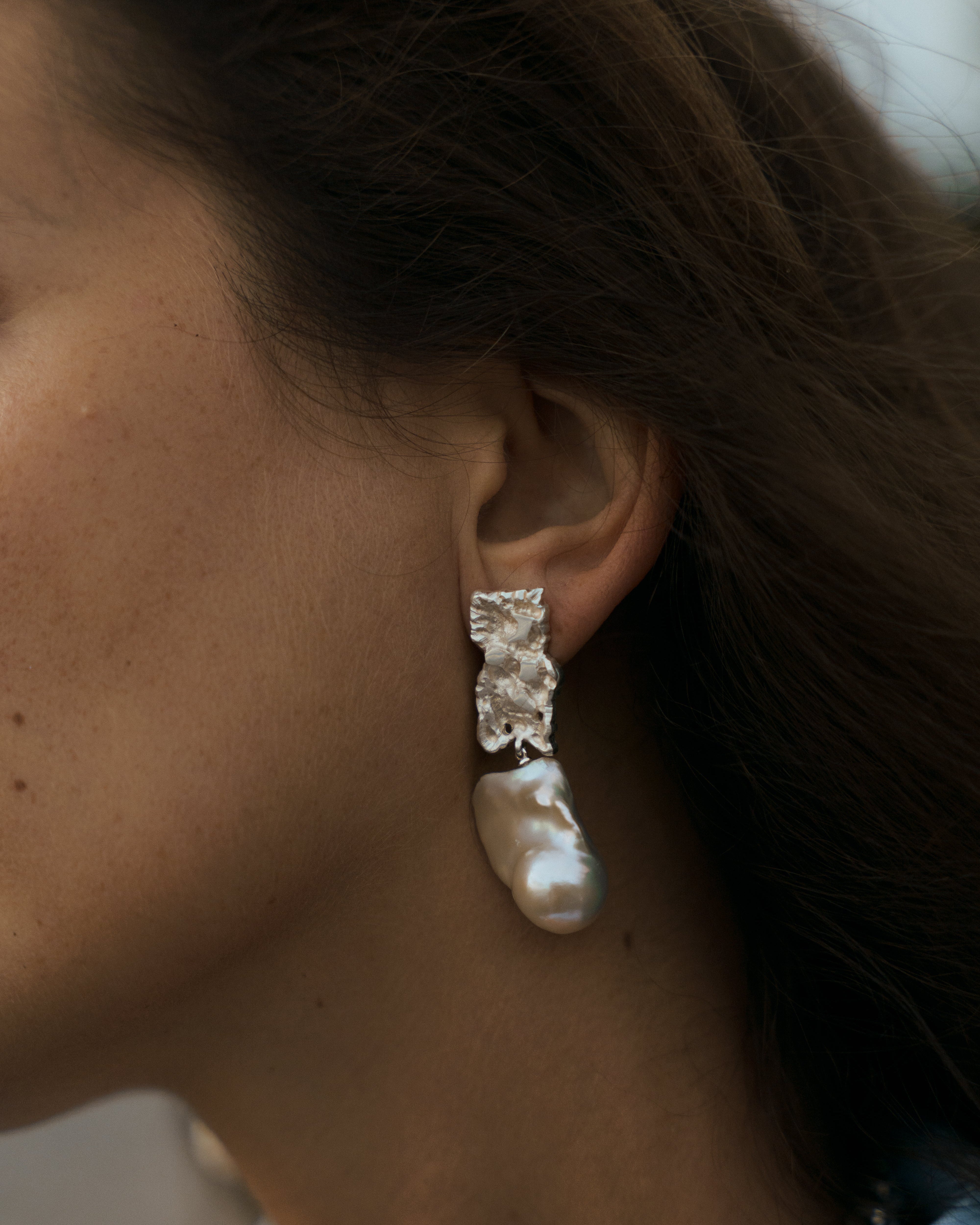 Nugget Pearl Earrings