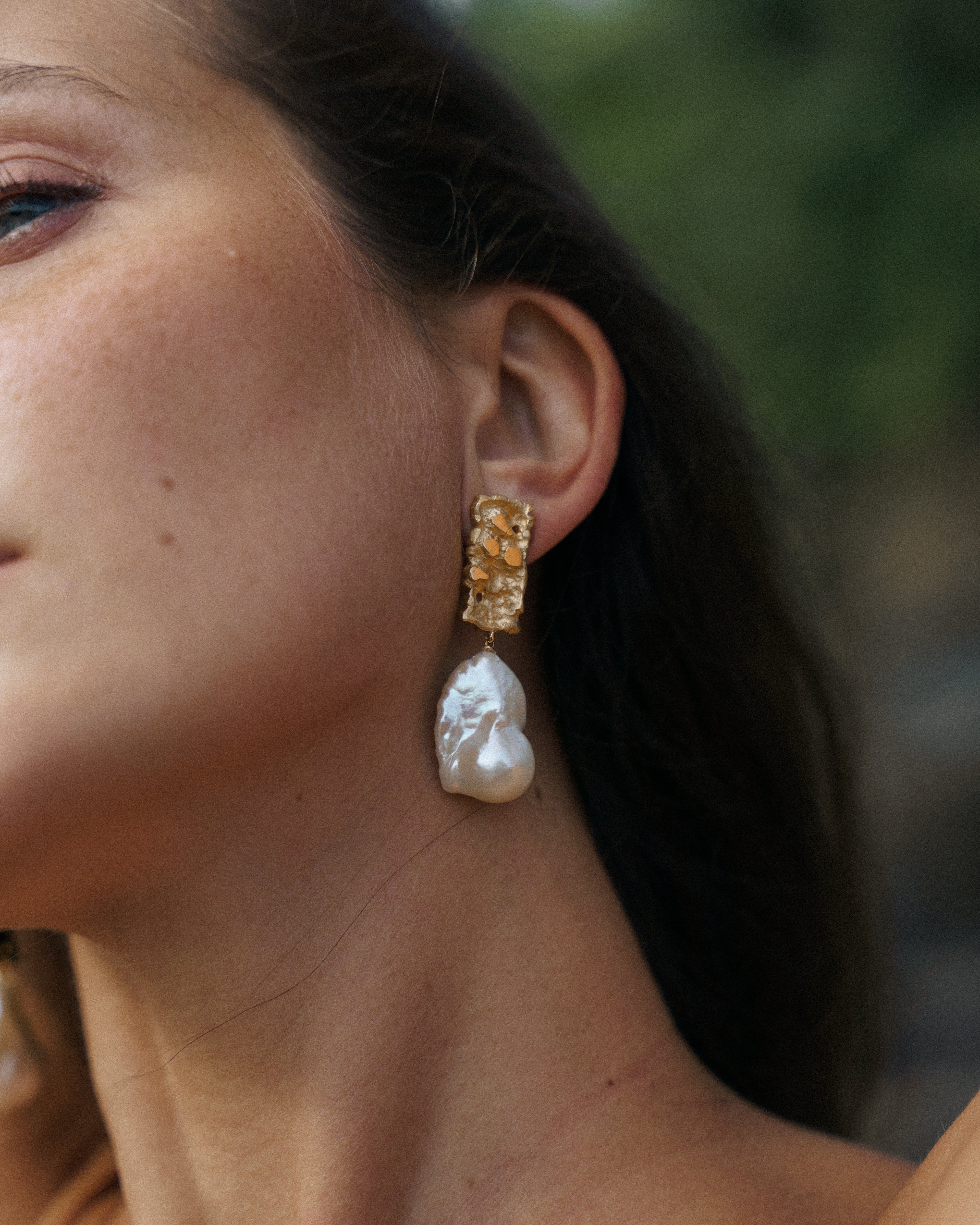 Nugget Pearl Earrings