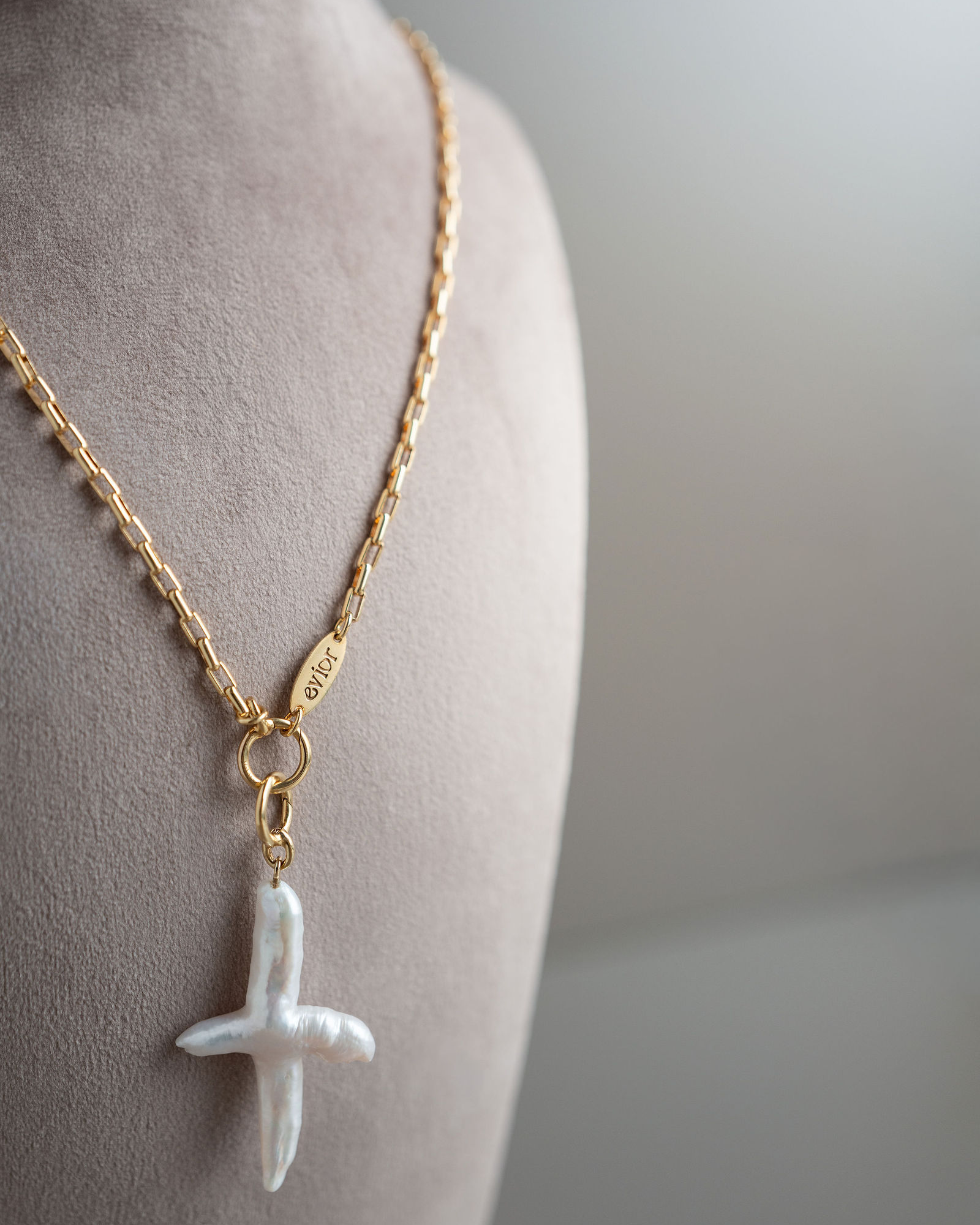 Cross Pearl Necklace
