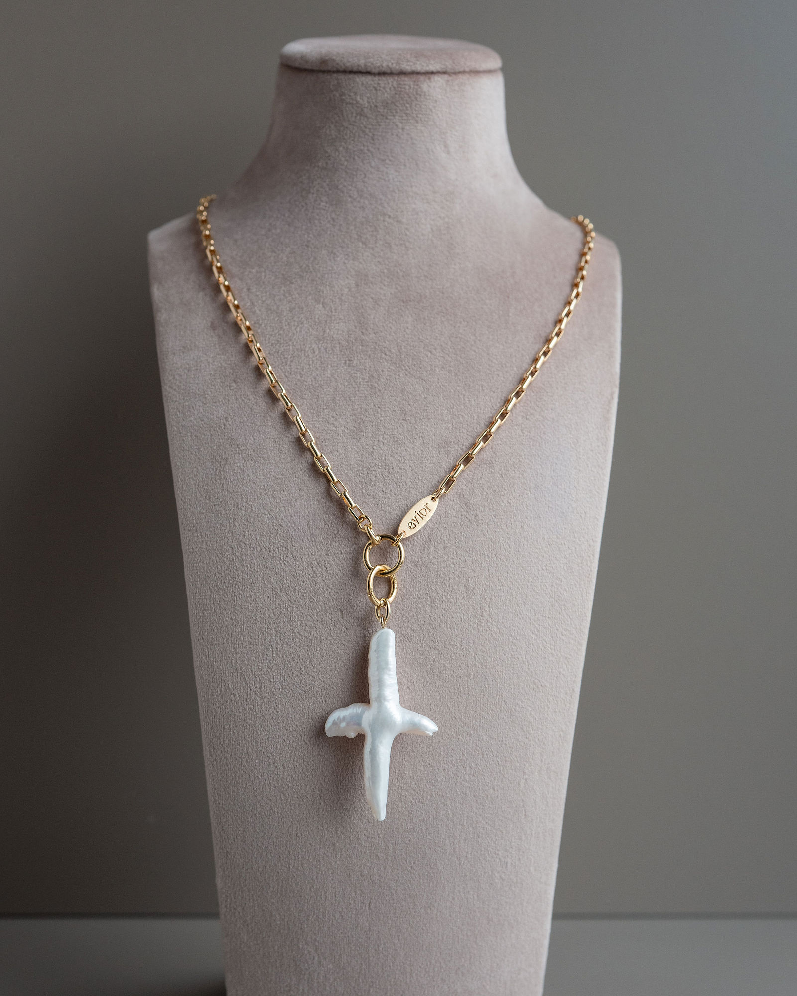 Cross Pearl Necklace